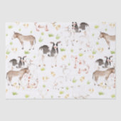 農場の手描きの水彩画動物 薄葉紙 (正面)