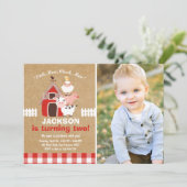 農場の招待状の誕生日の古いマクドナルドの国 招待状 (スタンド正面)