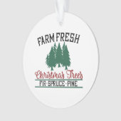 農場の新しいクリスマスツリーモミトウヒマツ オーナメント (正面)