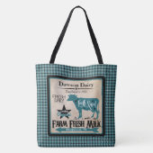 農場の新しいミルクのパーソナライズなトート トートバッグ (裏面)