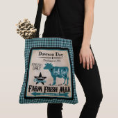 農場の新しいミルクのパーソナライズなトート トートバッグ (クローズアップ)