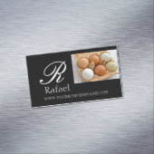 農場の新しい卵のエレガントな一流のモノグラムビジネス マグネット名刺 (インサイチュ)