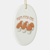 農場の新しい卵 セラミックオーナメント (右)