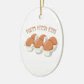 農場の新しい卵 セラミックオーナメント (左)