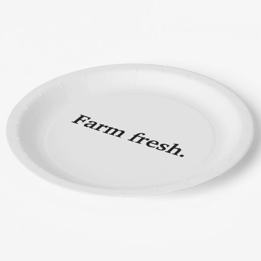 農場の新しい紙皿 ペーパープレート (アングル)