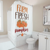 農場の新鮮なカボチャ シャワーカーテン (インサイチュ)