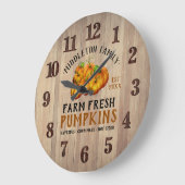 農場の新鮮なカボチャ ラージ壁時計 (傾斜)