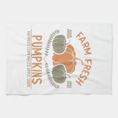 農場の新鮮なカボチャ | 手摘み キッチンタオル (横)