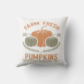 農場の新鮮なカボチャ | 手摘み クッション (裏面)