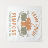 農場の新鮮なカボチャ | 手摘み タペストリー (正面(横))