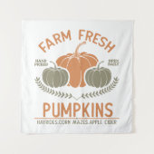 農場の新鮮なカボチャ | 手摘み タペストリー (正面)