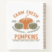 農場の新鮮なカボチャ | 手摘み ノートブック (裏面)