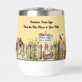 農場の新鮮な卵 – ヘンハウスからあなたのテーブルへ (正面)