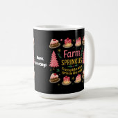 農場の新鮮な散水至福とキスクリスマス コーヒーマグカップ (正面右)