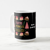 農場の新鮮な散水至福とキスクリスマス コーヒーマグカップ (正面左)