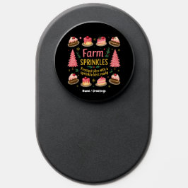 農場の新鮮な散水至福とキスクリスマス ポップソケット