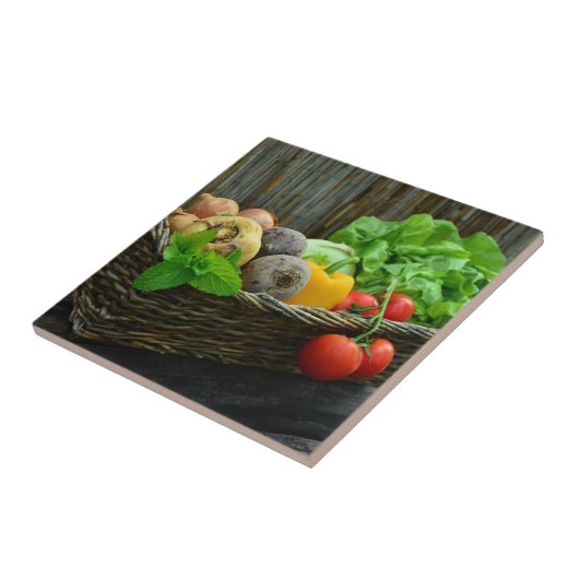 農場の新鮮な野菜 タイル (側面)