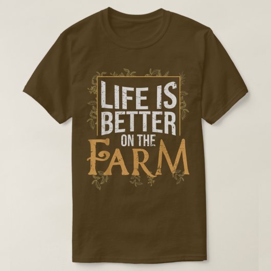 農場の方が人生の農家 Tシャツ (デザイン正面)