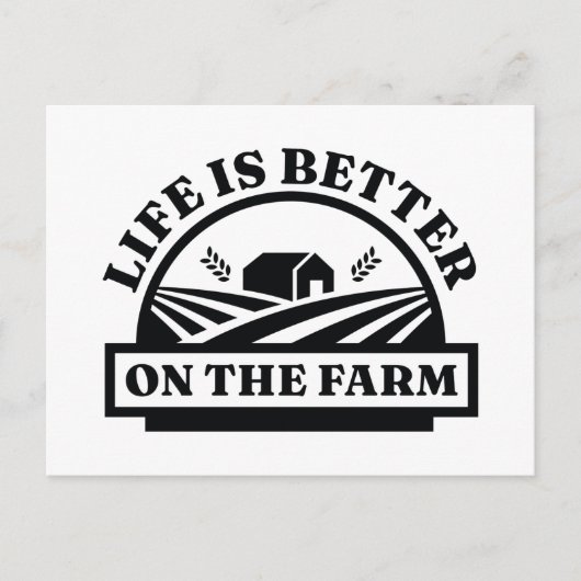 農場の方が暮らしが好い ポストカード (正面)