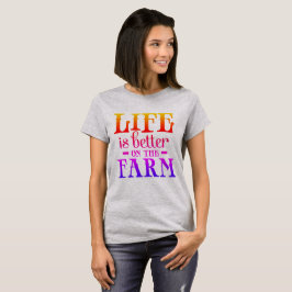 農場の方が暮らしが好い Tシャツ