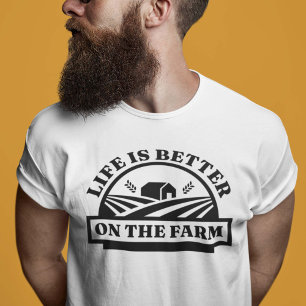 農場の方が暮らしが好い Tシャツ