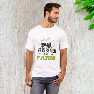 農場の方が暮らしが好い Tシャツ