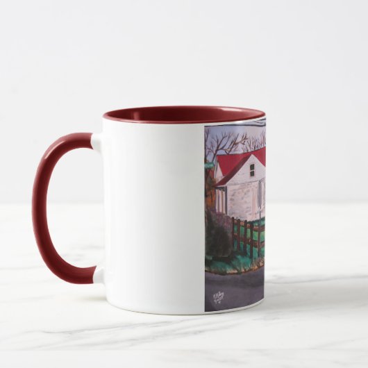 農場の景色のマグ マグカップ (左)