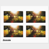 農場の朝 長方形シール (シート)