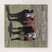 農場の牛の上で ジグソーパズル (横)