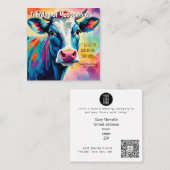 農場の牛の紹介実在財産マーケティング販売 スクエア名刺 (正面/裏面)