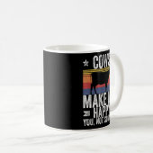 農場の牛は私を幸せにそう多くはない1 コーヒーマグカップ (正面右)