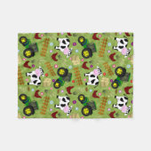 農場の牛 フリースブランケット (正面(横))