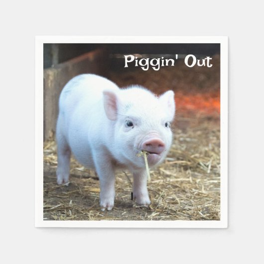 農場の生活をピギン スタンダードカクテルナプキン (正面)