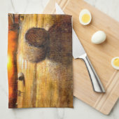 農場の秋の朝 キッチンタオル (四つ折り)