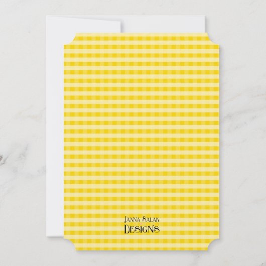 農場の納屋周囲の庭の誕生会のピンクの女の子の招待状 招待状 (裏面)