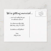 農場の結婚式の日付はがき保存：フルフォト 案内ポストカード (裏面)