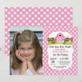 農場の誕生日の招待状の納屋周囲の庭のパーティー 招待状 (正面/裏面)