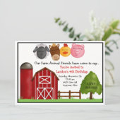 農場の誕生日の招待状 招待状 (スタンド正面)