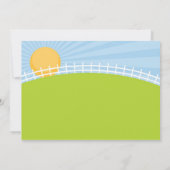 農場の誕生日の招待状 招待状 (裏面)