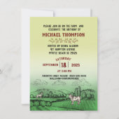 農場の誕生日パーティーで 招待状 (正面)