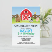 農場の誕生日パーティー招待状 バーンヤードパーティー 招待状 (スタンド正面)