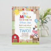 農場の誕生日パーティー招待状 バーンヤード誕生日パーティー 招待状 (スタンド正面)