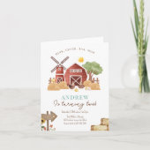 農場の誕生日招待状 招待状 (正面)