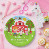 農場の赤い納屋 赤毛の少年 誕生日パーティー ペーパープレート (パーティー)