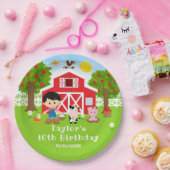 農場の赤い納屋 黒髪の少年 誕生日パーティー ペーパープレート (パーティー)