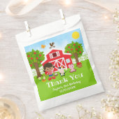 農場の赤い誕生日 アフリカ系アメリカ人の女の子 サンクス フェイバーバッグ (クリップ留めされた状態)