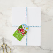 農場の赤い誕生日　アメリカのアフリカ系少女　ありがとう ギフトタグ (より糸付き)