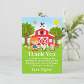 農場の赤い誕生日 赤毛の女の子 サンキューカード (スタンド正面)