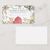 農場の赤ちゃんシャワーどのように大きいママのベリーカード エンクロージャーカード (正面/裏面)