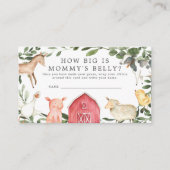 農場の赤ちゃんシャワーどのように大きいママのベリーカード エンクロージャーカード (正面)